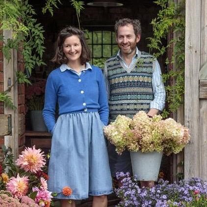 Victoria and Barney Martin of Stokesay Flowers.Photograph by Clive Nichols